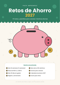 Retos de Ahorro 2027: +15 retos imprimibles para colorear